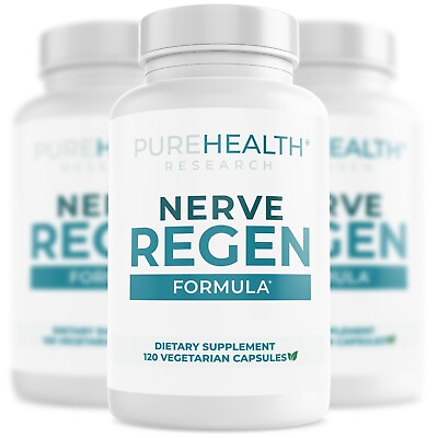 #ad Nerve Regen Nervous System Supplements for Neuropathy by PureHealth Research x3 $148.00