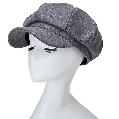 #ad Beret Hat Versatile Comfortable Solid Color Women Octagonal Cap Lightweight $9.89