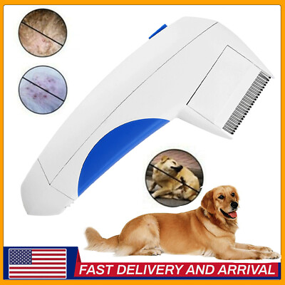 #ad For Dogs Cat Pet Cleaning Tool Electric Flea Zapper Lice Remover Hair Comb Brush $10.99