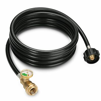 #ad 12FT Propane Extension Hose with Gauge for Propane Tank for Most Propane Applian $29.99