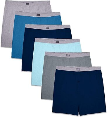 #ad 2 or 4 Fruit of the Loom Big Mens Cotton Stretch Knit Boxer S 2X Colors may Vary $29.99