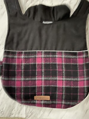 #ad Eddie Bauer Pet Dog Fleece Lined Purple Black Jacket vest Size M $17.50