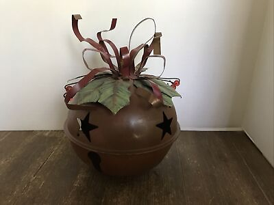 #ad Christmas Jingle Bell Decor Rustic Red Hanging Xmas Tree Bell Ornament $15.00