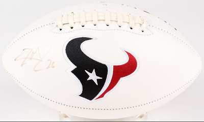 #ad Lamar Miller Signed Houston Texans Logo Football w COA $59.40