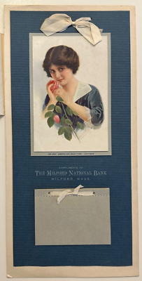 #ad American Beauties Rare Vintage 1915 Calendar Print Bank Advertisement $74.99