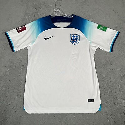 #ad Nike England Soccer Jersey Mens Size XL White 2022 Dri Fit Short Sleeve National $54.99