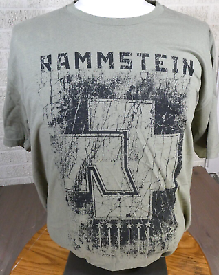 #ad RAMMSTEIN Logo Sechs Herzen Die Brennen Green XL T Shirt Concert Rock Metal Punk $24.99