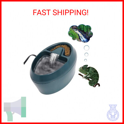 #ad Reptile Chameleon Waterfall Drinking Fountain Food Bowl Water Cantina Dripper F $28.57