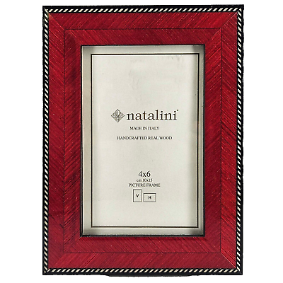 #ad Natalini Made In Italy Red Picture Frame Fits 4’’ x 6’’ $24.99