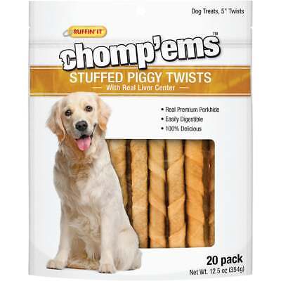 #ad Ruffin#x27; it Chomp#x27;ems Pork Flavor Chewy Dog Treat 20 Pack 75251 Pack of 6 $72.72