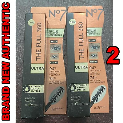 #ad No 7 The Full 360 All In One Ultra Mascara 0.33oz 10ml. Black Brown NEW 2 $20.00