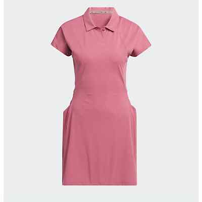 #ad New Adidas Go To Golf Dress Ladies Pink Size L HT1282 Tennis Pickleball Golf $59.88