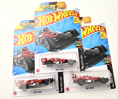 #ad Hot Wheels HW 4 Trac Red #101 101 250 2024 HW Race Day 3pcs $13.99