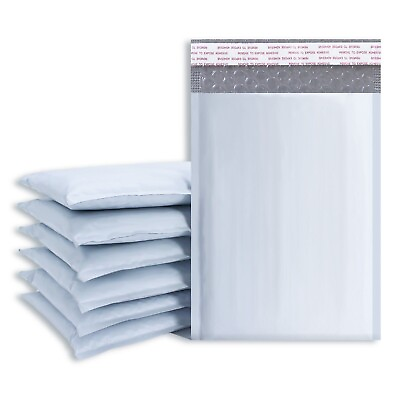 #ad 50 #000 4x8 Poly Bubble Mailers Padded Envelopes Shipping Bags Self Seal 4*8 $14.98