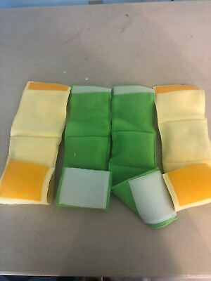 #ad 4 MALE DOG BELLY BANDS LEAK PROOF GREEN amp; YELLOW $20.99