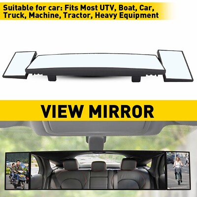 #ad Universal Car Interior For Vision Large Rear View Wide Mirror Angle Blindspot Pi $18.09