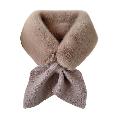 #ad Fluffy Scarf Sweet Cold Resistant Fashion Women Fluffy Furry Scarf Wrap Simple $10.35