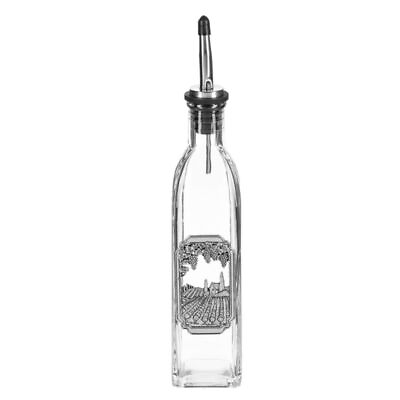 #ad Ganz Silver Vineyard Glass Oil Holder 10.25 Inch $32.98