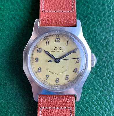 #ad Vintage Mid Multifort Super Automatic Bumper 17 Jewels Stainless Steel Watch $275.00