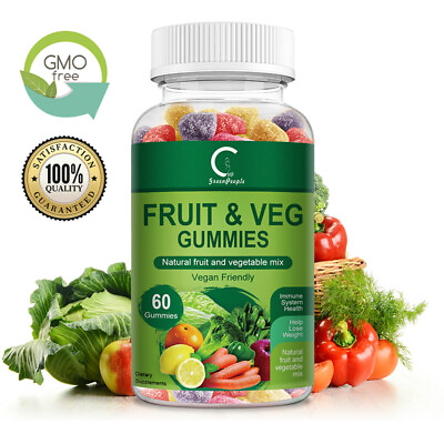 #ad Fruits amp; Veggies Fruit amp; Veggie Supplement Gummies Vitamins amp; Minerals 60 Gummy $12.92