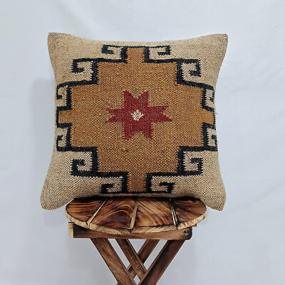 #ad Home Decor Kilim Wool Jut Pillow Case Vintage Throw Home Decor 18quot; Cushion Cover $22.75