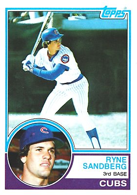 #ad 1983 Topps Ryne Sandberg #83 Rookie Chicago Cubs HOF Free Shipping $20.00