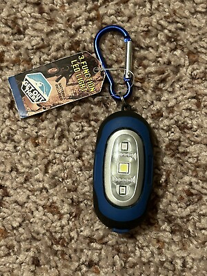 #ad 3 Function LED Light Keychain Magnetic Camping Hiking Gear Blue Flashlight $3.99