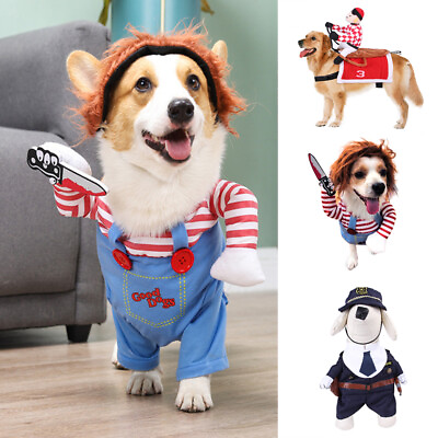 #ad Cute Halloween Pet Costumes Dog Cat Kitten Puppy Dress Kawaii Pet Party Clothes $13.45