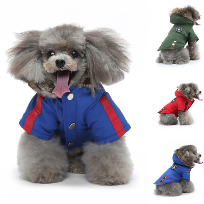 #ad Puppy Pet Dogs Winter Jacket Casual Warm Thermal Padded Coats Outwear Clothes $17.09
