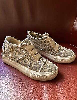 #ad Blowfish Womens Mamba Sneakers Size 7.5 Leopard Print $7.00