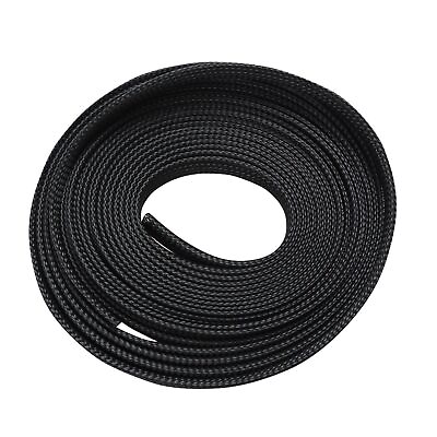 #ad 3 8quot; 50 FT Black Expandable Wire Cable Sleeving Sheathing Braided Loom Tubing $6.54