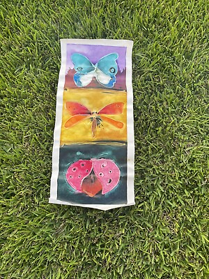 #ad Abstract Butterfly Oil Painting Colorful Original Signed on Canvas $150.00