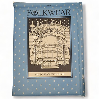 #ad Folkwear Sewing Pattern 302 Victoria#x27;s Boudoir Bed Set Pillows Quilt New Uncut $14.50