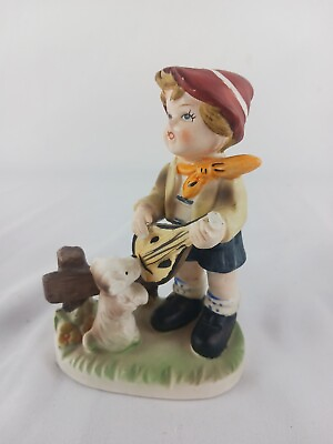 #ad Collector#x27;s Choice Flambro Boy Playing Guitar amp; Dog Figurine $7.00