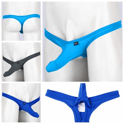 #ad Men Jockstrap G String Underwear Penis Sheath Briefs Low Rise Bikini Underpants $7.78