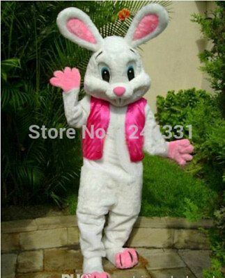 #ad Halloween Rabbit Mascot Costume Suits Cosplay Party Clothing Carnival Adults $231.85