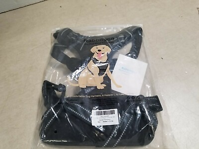 #ad Rabbitgoo Dog Harness No Pull Pet Control Adjustable Collar Soft Vest Black XL $14.64
