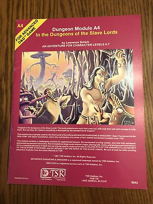 #ad NM UNUSED 1st PRINT A4 IN THE DUNGEONS OF THE SLAVE LORDS 1981 Damp;D 1st Edition $109.00