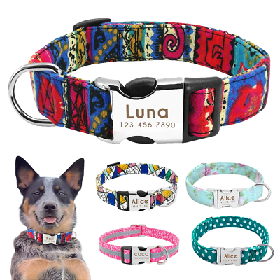 Personalized Dog Collar With Engraved Nameplate $13.47