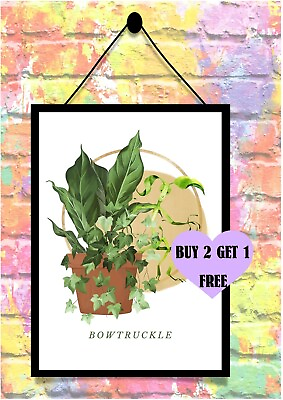 #ad BUY 2 GET 1 FREE FANTASTIC BEASTS BOWTRUCKLE Wizard Print Poster Wall Art Gift GBP 2.75