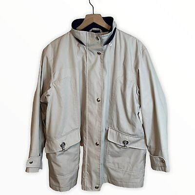 #ad Mackintosh New England Womens Jacket Beige Rain Coat Size Large $31.12