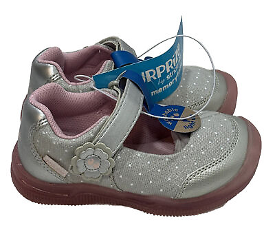 #ad Toddler Girls Surprize by Stride Rite Sandy Light Up Sneaker Gray Silver Pink 8M $12.98