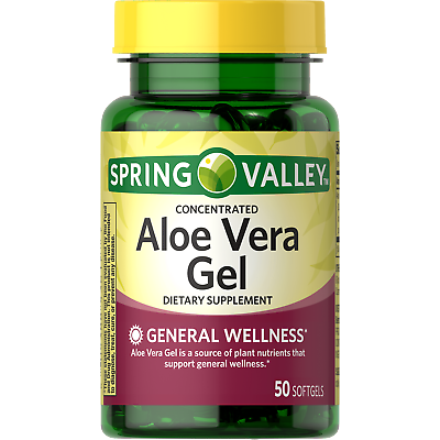 #ad Spring Valley Concentrated Aloe Vera Gel Dietary Supplement 50 Count $33.10