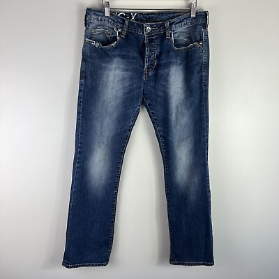 #ad Buffalo David Bitton King X Basic Slim Boot Jeans Blue Denim Mens 34x32 $29.99