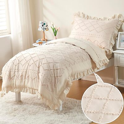 #ad 4 Piece Toddler Bedding Set Cotton Blend Girls Boys Kids Comforter Bed Sheet Set $33.99