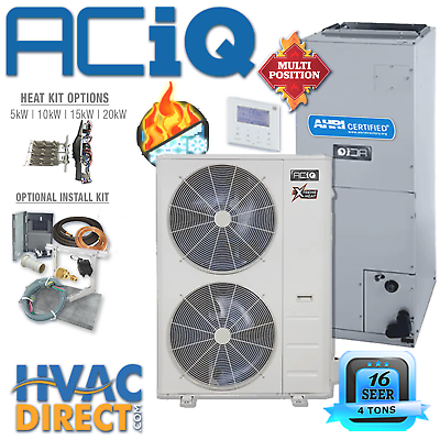 #ad ACiQ 4 Ton Ducted Inverter Heat Pump Split System Central Air Con Kit 16 SEER $3990.00