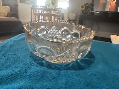 #ad Heart and Thumbprint with worn gold master berry bowl EAPG $12.00