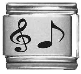 #ad Clearly Charming Music Note Laser Italian Charm $3.49