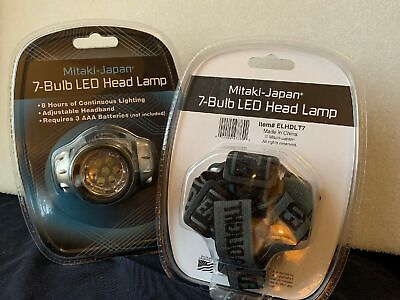 #ad Mitaki Japan Lot 4x ELHDLT7 Head Lamp 7 Bulb LED Camping Hike Jog Safety 4 New $25.00