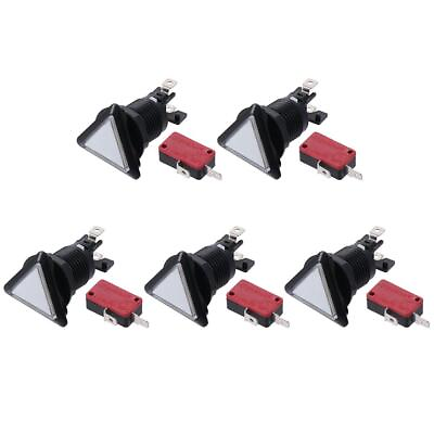 #ad 5pcs 12V Game Push Button Triangle Push Button Switch Durable Video Games $12.86